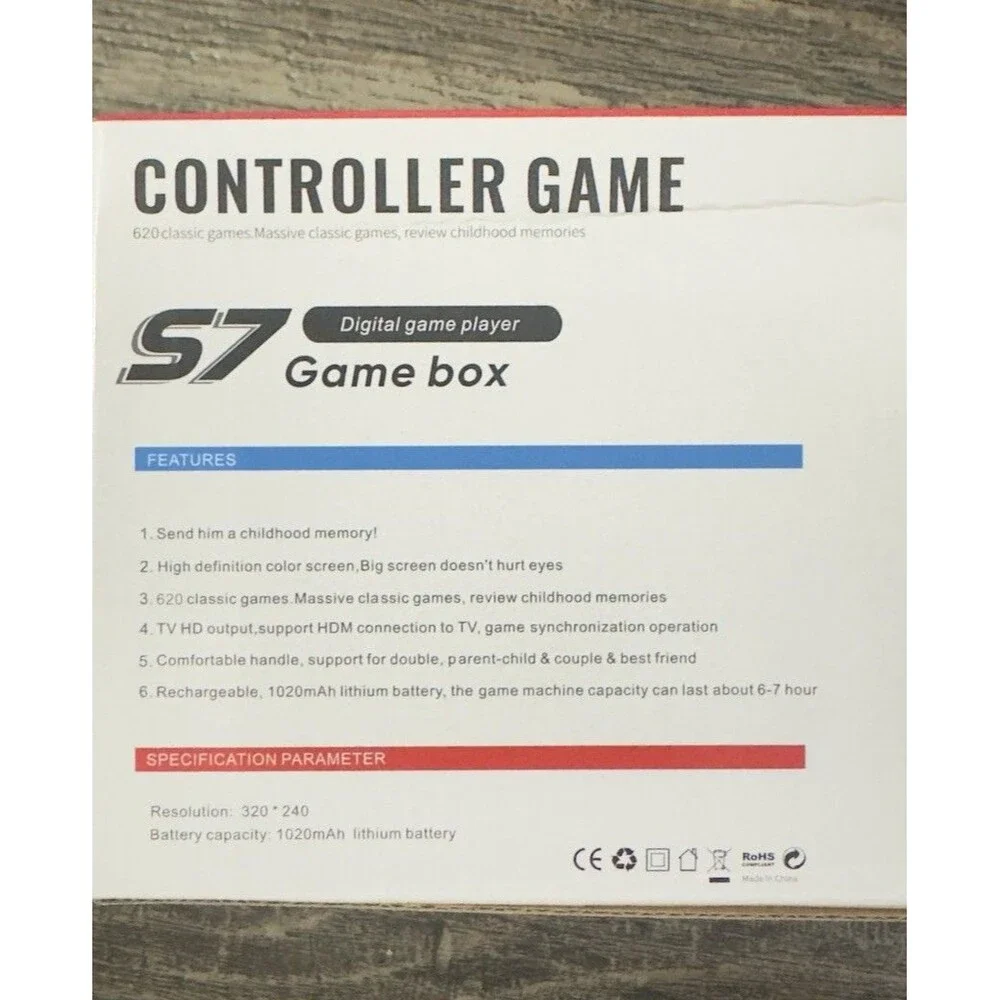 S7 Game Box 620 Classic Games TV HD HDMI Connection NEW